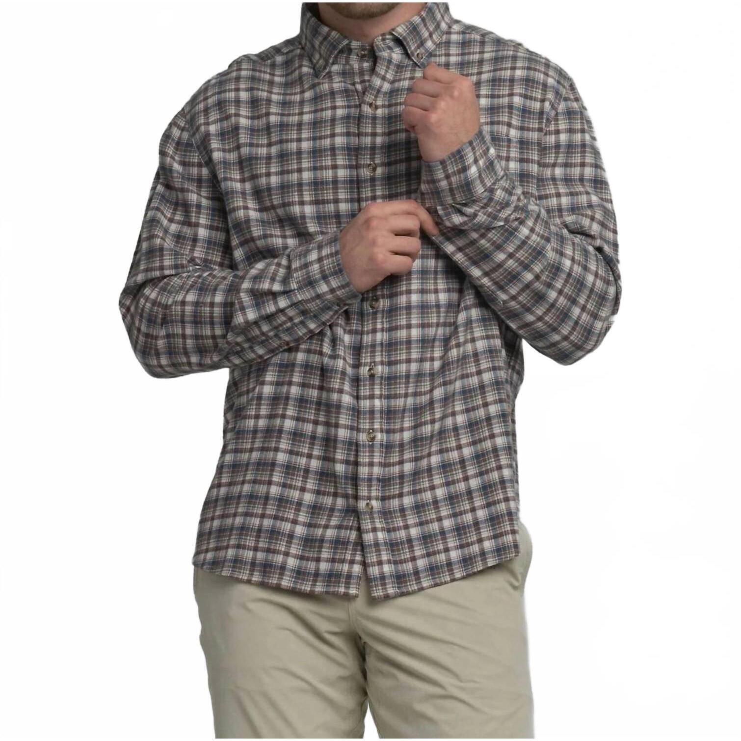 New Southern Shirt Company Long Sleeve Washed Flannel Button-Down In Robinson